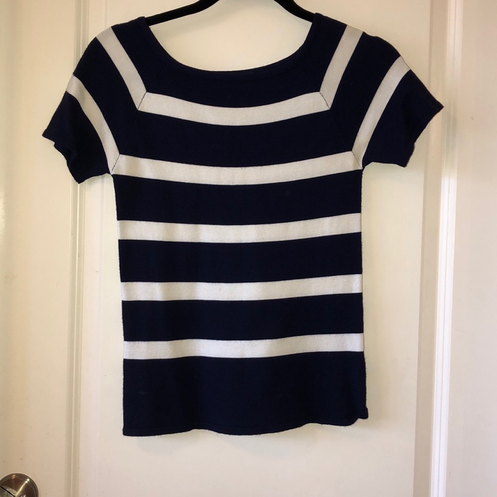 Steele Marine Striped short sleeve sweater M